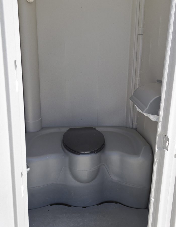 standard portable restroom inside